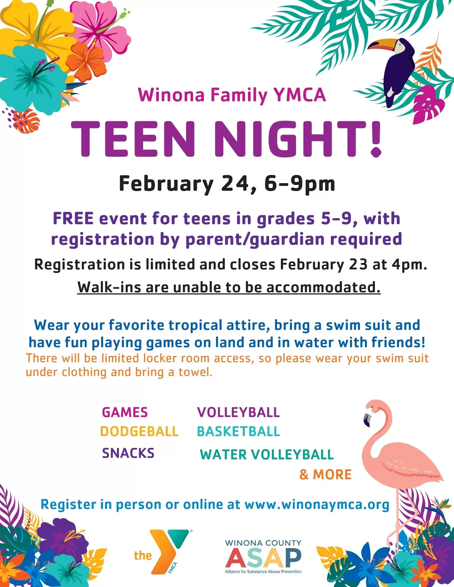 TEEN NIGHT! Winona Family YMCA